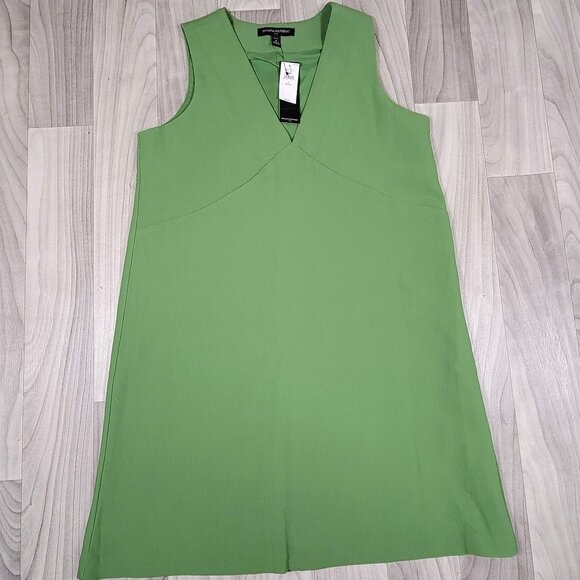 Banana Republic Dress Size 4 Petite Green V-Neck Shift Work Charmed NWT - Picture 1 of 11